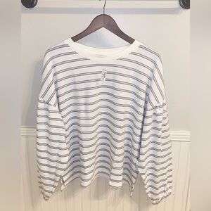 Madewell cotton long-sleeve tee in stripe